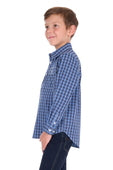 Hard Slog Kids Wyatt 1/2 Pklt LS Shirt - Blue [Siz:4]