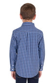 Hard Slog Kids Wyatt 1/2 Pklt LS Shirt - Blue [Siz:4]