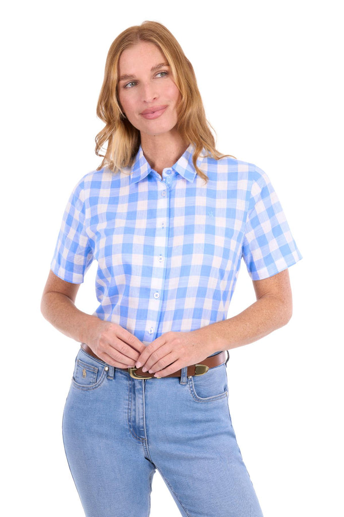 Thomas Cook Womens Wren SS Shirt - Blue/White [Siz:8]