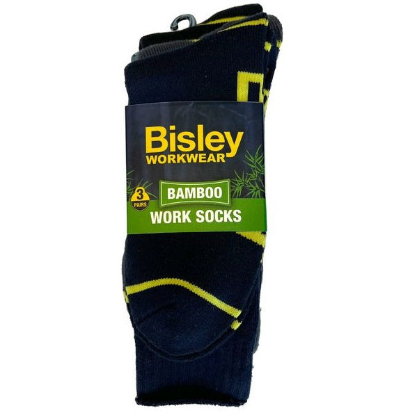 Bisley BSX7020 Bamboo Work Sock 3x Pack [Siz:6-10]