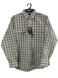 Bisley Mens L/S Shirt - Check Yellow [Siz:M]