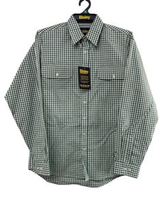 Bisley Mens L/S Shirt - Check Dark Green [Siz:M]