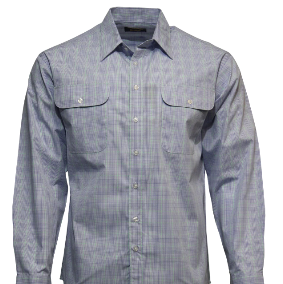 Bisley Mens L/S Shirt - Check Light Blue [Siz:3XL]