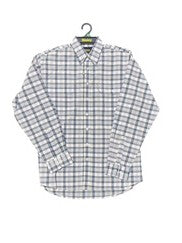 Bisley Mens Long Sleeve Shirt - Check Navy [Siz:S]