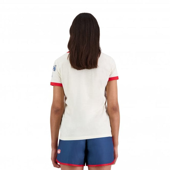 Canterbury Womens Captains Ringer Short Sleeve T-Shirt - Birch [Siz:10]