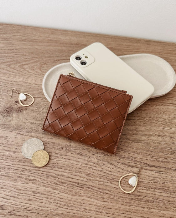 Louehnide Lily Woven Wallet [Col:Tan]