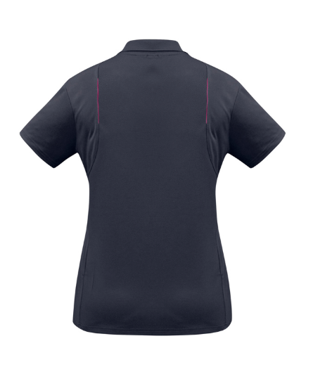 Biz Collection Ladies United Short Sleeve Polo [Col:Navy/Magenta Siz:8]