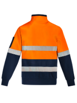 Syzmik Unisex Pullover Hi Vis Taped 1/2 Zip [Col:Orange/Navy Siz:XS]