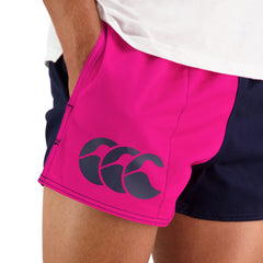Canterbury Cotton Harlequin Shorts with Pocket [Col:Fuchsia/Navy Siz:30]