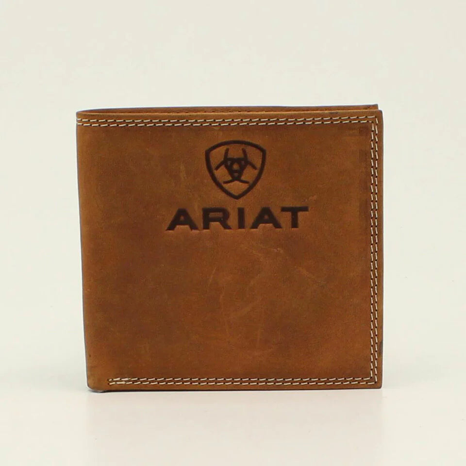 Ariat Mens Embossed Bi-Fold Logo Wallet A3548244