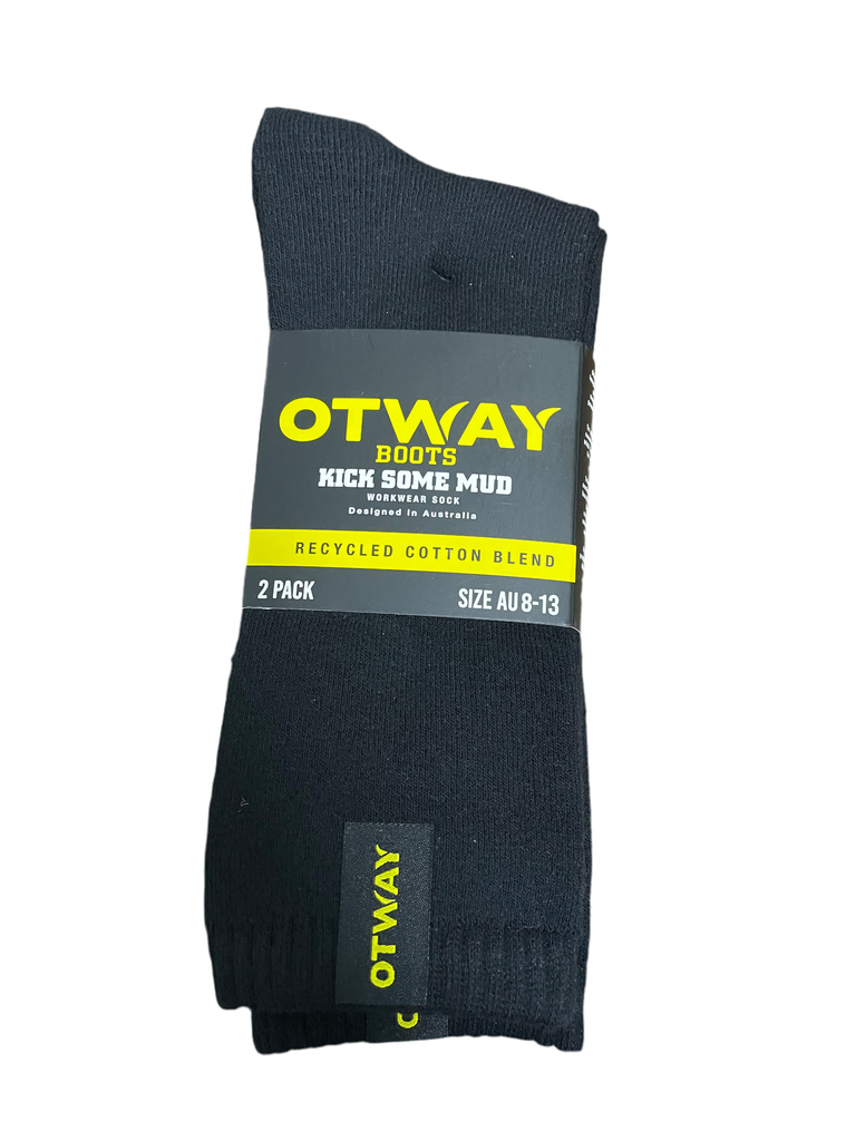 Otway Work Socks 2 Pack - Black