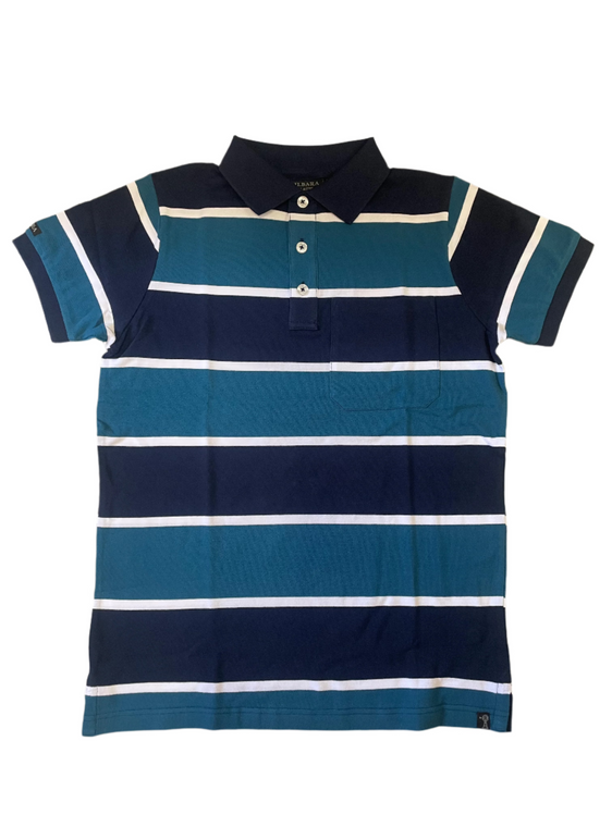 Pilbara Mens Striped Pocket Polo