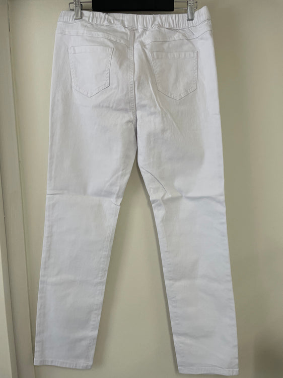 Corfu Womens White Denim Twill Pants W2412328