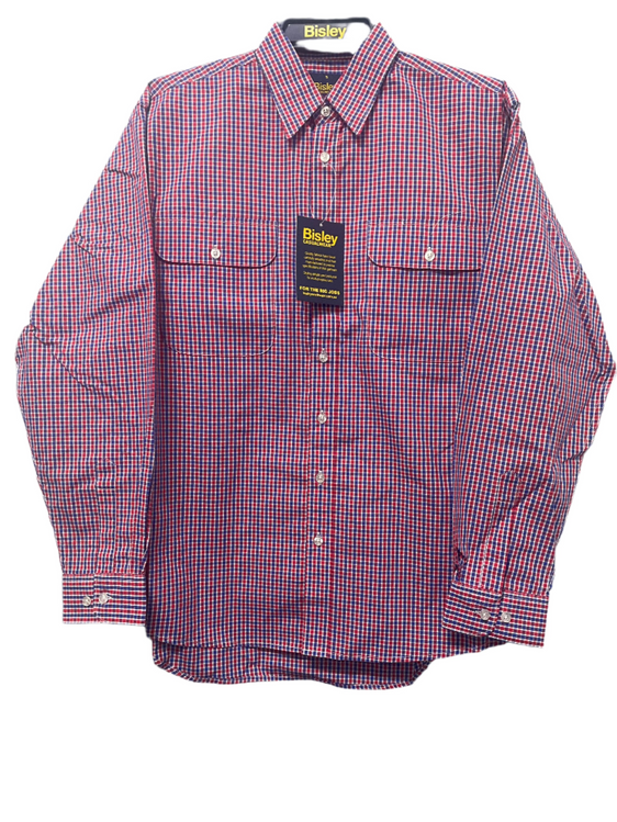 Bisley Mens Countryman Double Pocket Shirt - Red