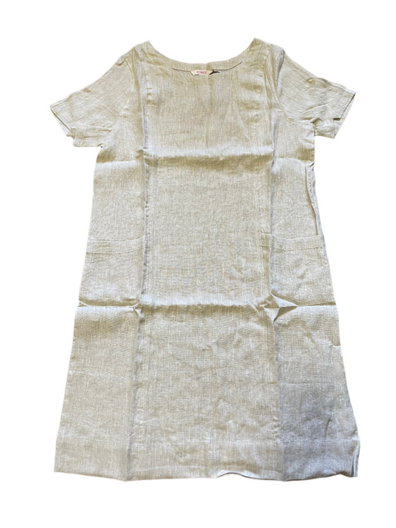 Corfu Womens Summer Linen Dress - Sand S2347097