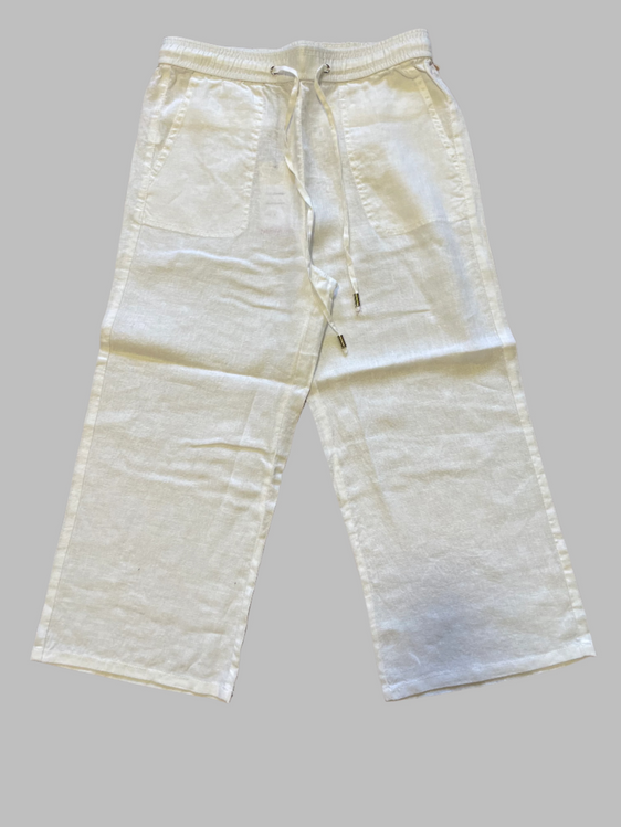 Corfu Womens Summer Linen Pants - White S2443081