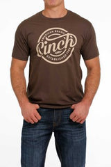 Cinch Men's American Brand Tee - Brown