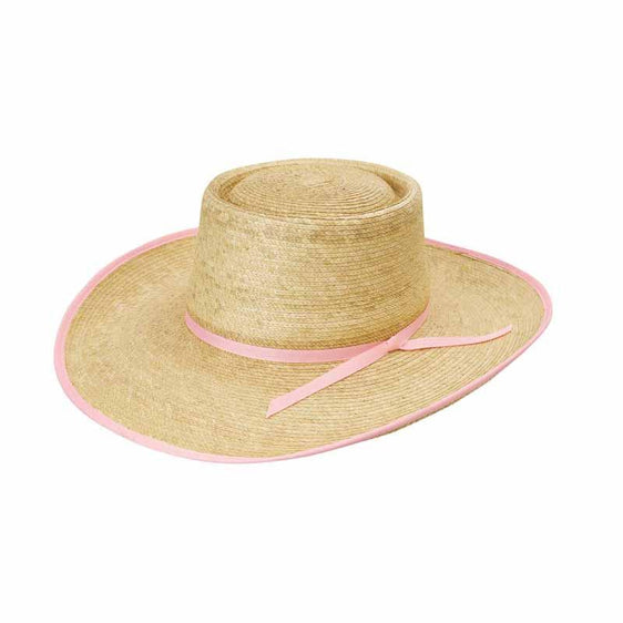 Sunbody Hat - 4" Oak Reata with Light Pink