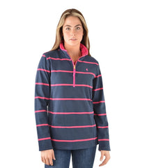 Thomas Cook Women's Nicole Stripe Zip Rugby - Navy/Granita