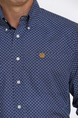 Cinch Men's Geometric Print Botton-Down Shirt