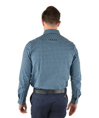 Thomas Cook Norton Check Tailored Long Sleeve Shirt - Black/Blue