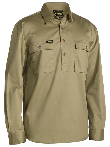 Closed Front Cotton Drill Shirt BSC6433