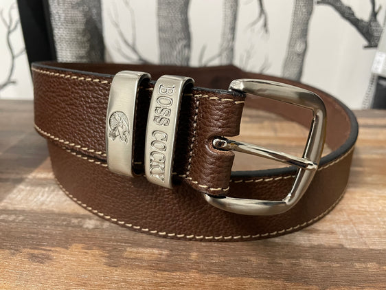 Boss Cocky Belt Muster Stitched Peb - Brown